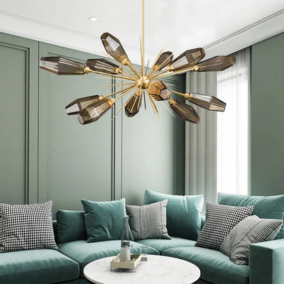 Smoky Gray Glass Chandelier - Creating Coziness