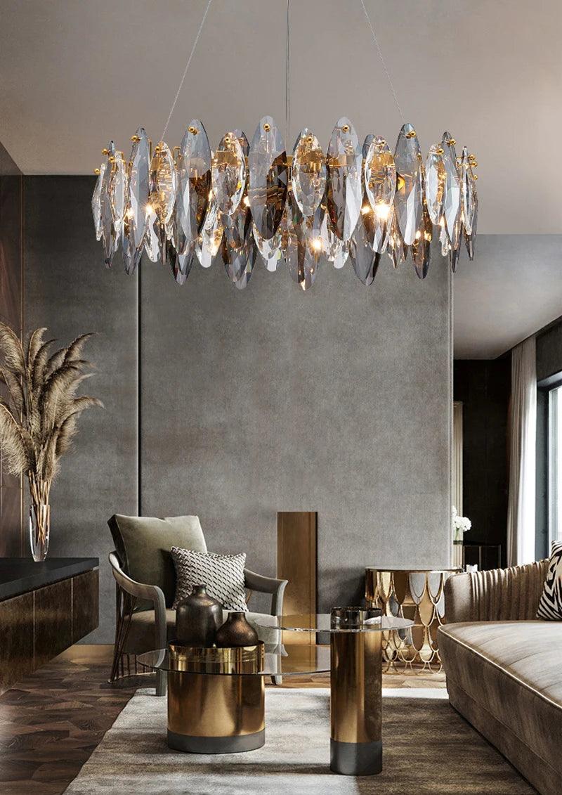 Smoky Gray Suspension Chandelier - Creating Coziness