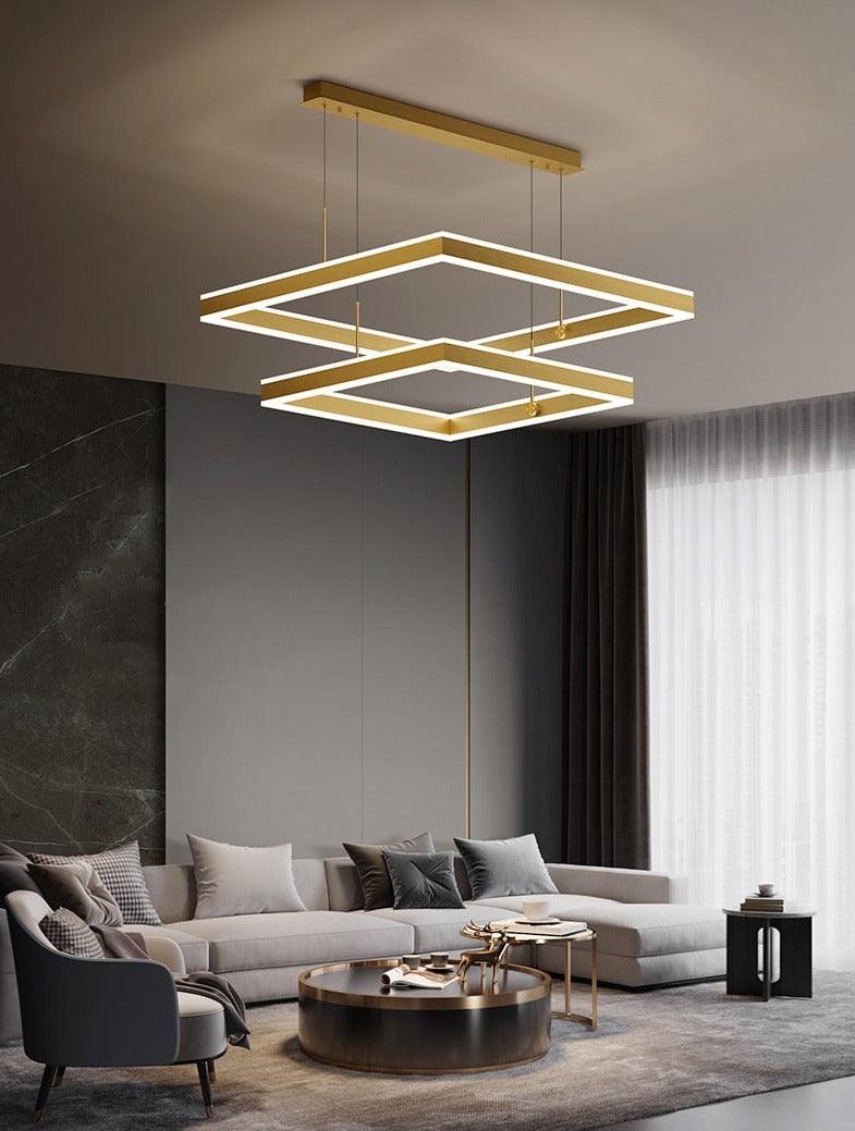 Square Aluminum LED Chandelier - Creating Coziness