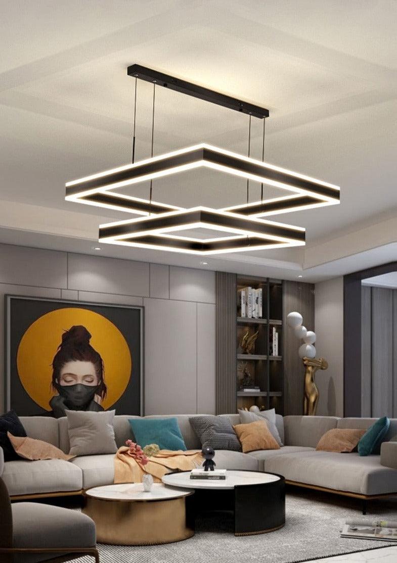 Square Aluminum LED Chandelier - Creating Coziness