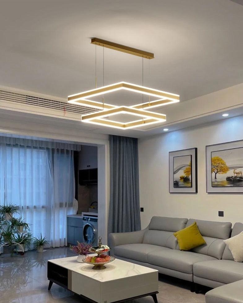 Square Aluminum LED Chandelier - Creating Coziness