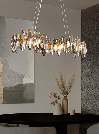 Wave design Smoky Gray Suspension Chandelier - Creating Coziness