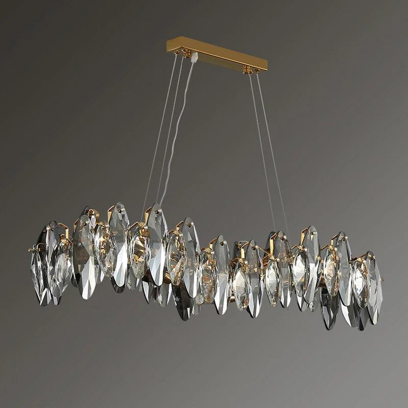 Wave design Smoky Gray Suspension Chandelier - Creating Coziness