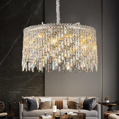 Adena Led Round Crystal Chandelier - Creating Coziness