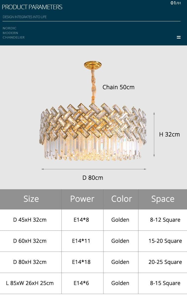 Anosia Crystal Chandelier - Creating Coziness