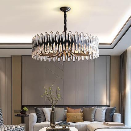 Black Napoli Crystal Chandelier - Creating Coziness