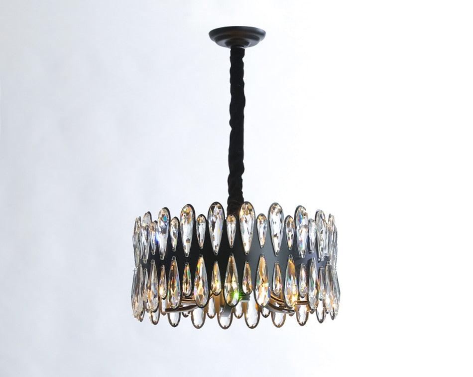 Black Napoli Crystal Chandelier - Creating Coziness