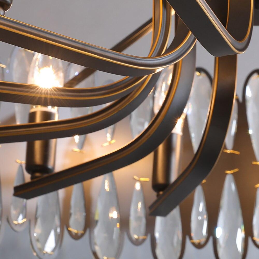 Black Napoli Crystal Chandelier - Creating Coziness