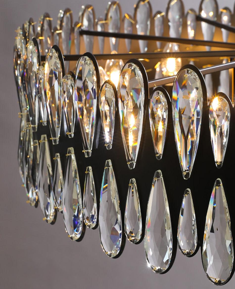 Black Napoli Crystal Chandelier - Creating Coziness