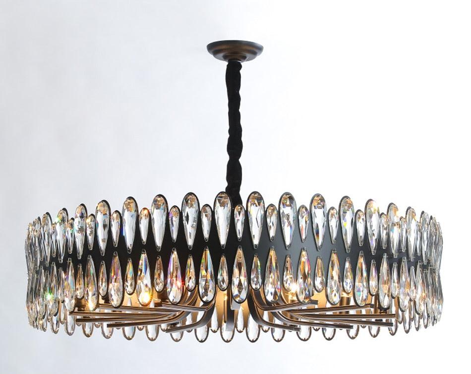 Black Napoli Crystal Chandelier - Creating Coziness