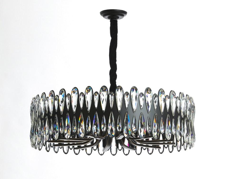 Black Napoli Crystal Chandelier - Creating Coziness