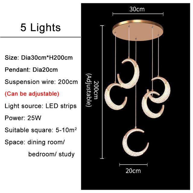 Crescent Moon Chandelier - Creating Coziness