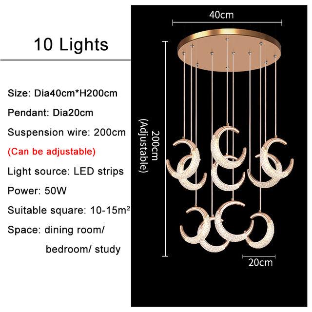 Crescent Moon Chandelier - Creating Coziness