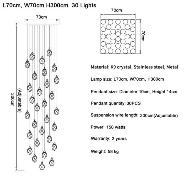 Crystal Chandelier Brilliant Cut 30-46 lights - Creating Coziness