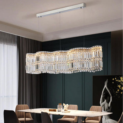 Efsun Wave Crystal Chandelier - Creating Coziness