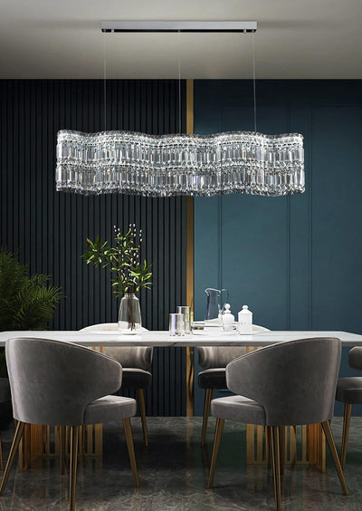 Efsun Wave Crystal Chandelier - Creating Coziness