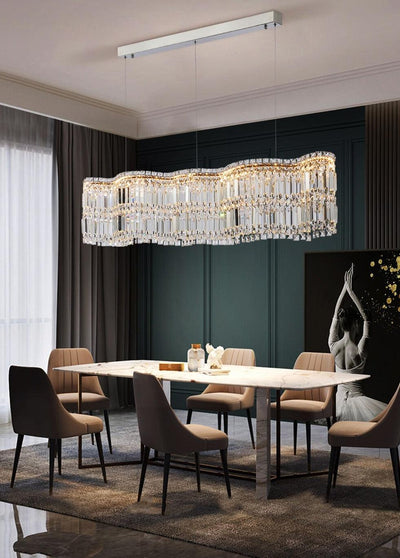 Efsun Wave Crystal Chandelier - Creating Coziness