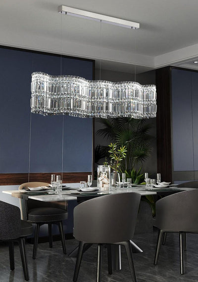 Efsun Wave Crystal Chandelier - Creating Coziness