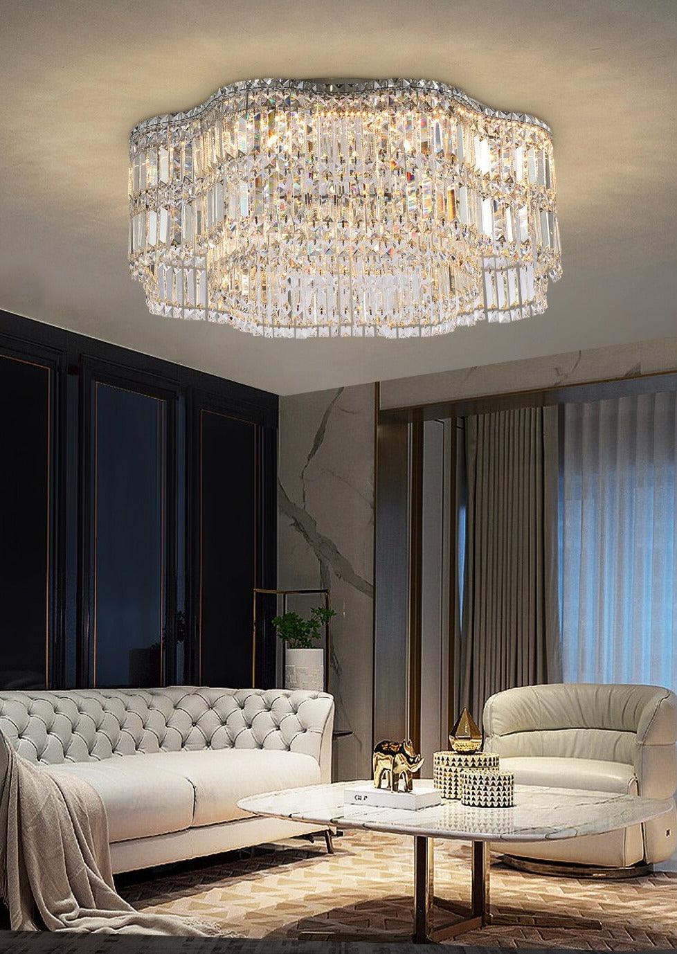 Efsun Wave Crystal Chandelier - Creating Coziness