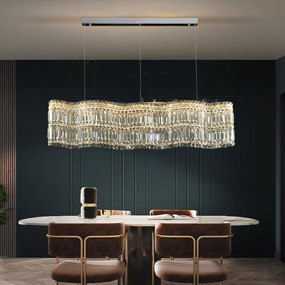 Efsun Wave Crystal Chandelier - Creating Coziness