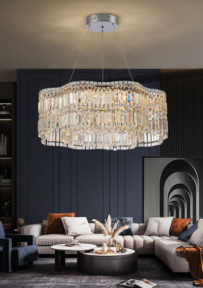 Efsun Wave Crystal Chandelier - Creating Coziness