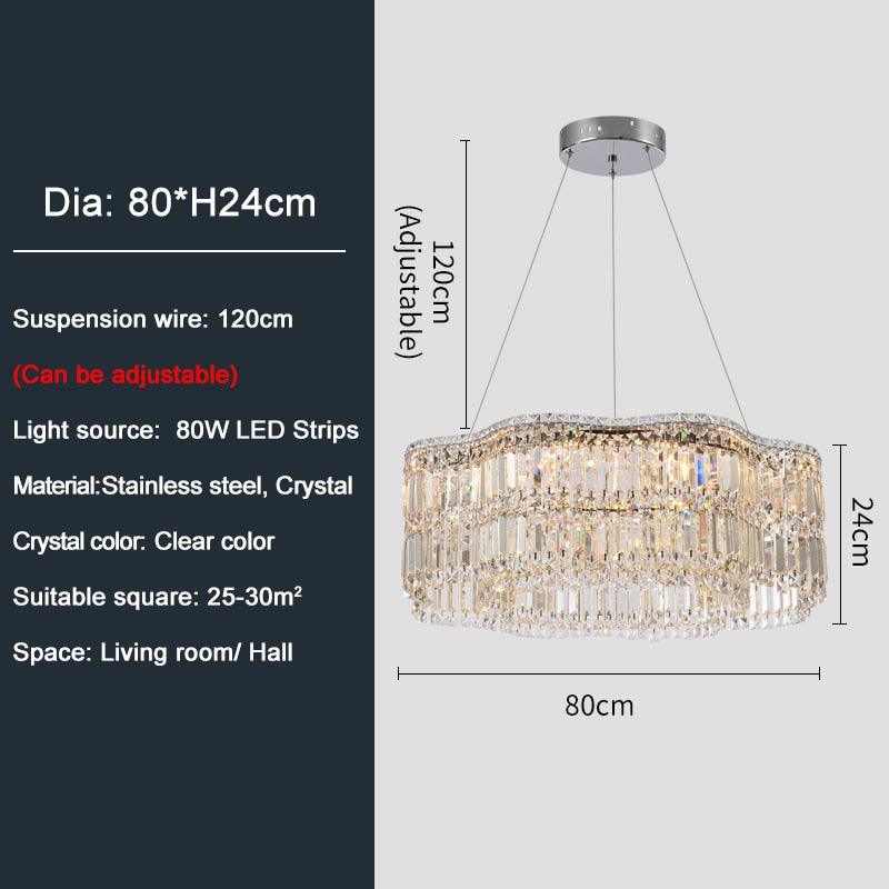 Efsun Wave Crystal Chandelier - Creating Coziness