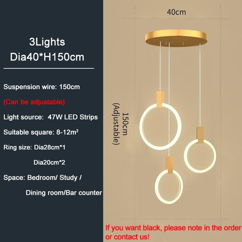 Emmi - Staircase Chandelier with LED Rings - Creating Coziness