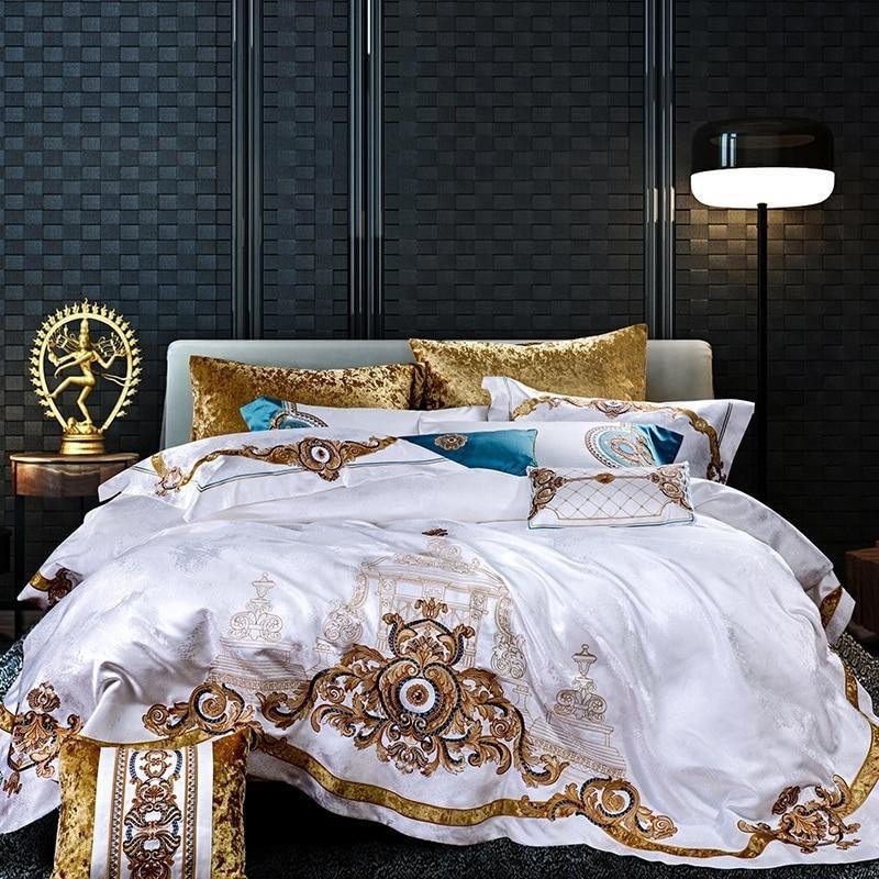 Evaria Satin Cotton Luxury Royal Duvet Cover Set - Creating Coziness