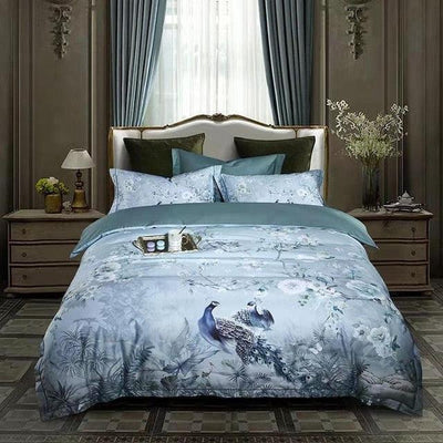 Flowers print Egyptian cotton bedding duvet cover set - Creating Coziness