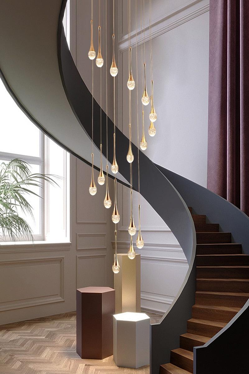 Golden Spiral Chandelier - Creating Coziness