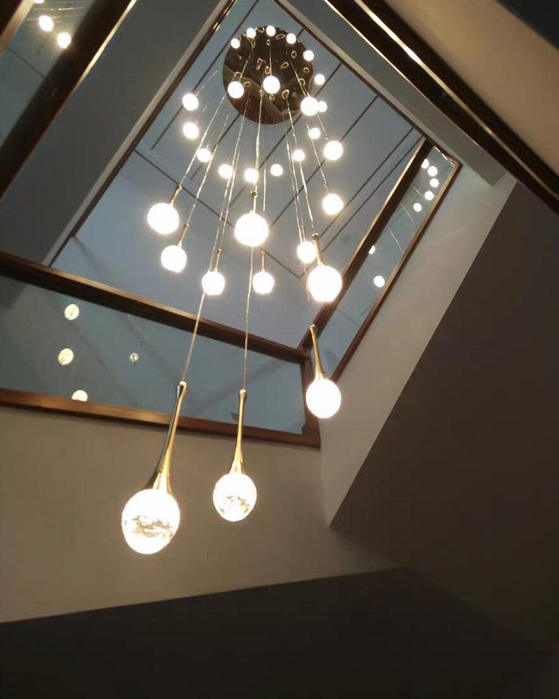 Golden Spiral Chandelier - Creating Coziness