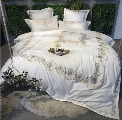 Karlena Oriental Egyptian cotton Embroidery Luxury Royal Duvet Cover Set - Creating Coziness