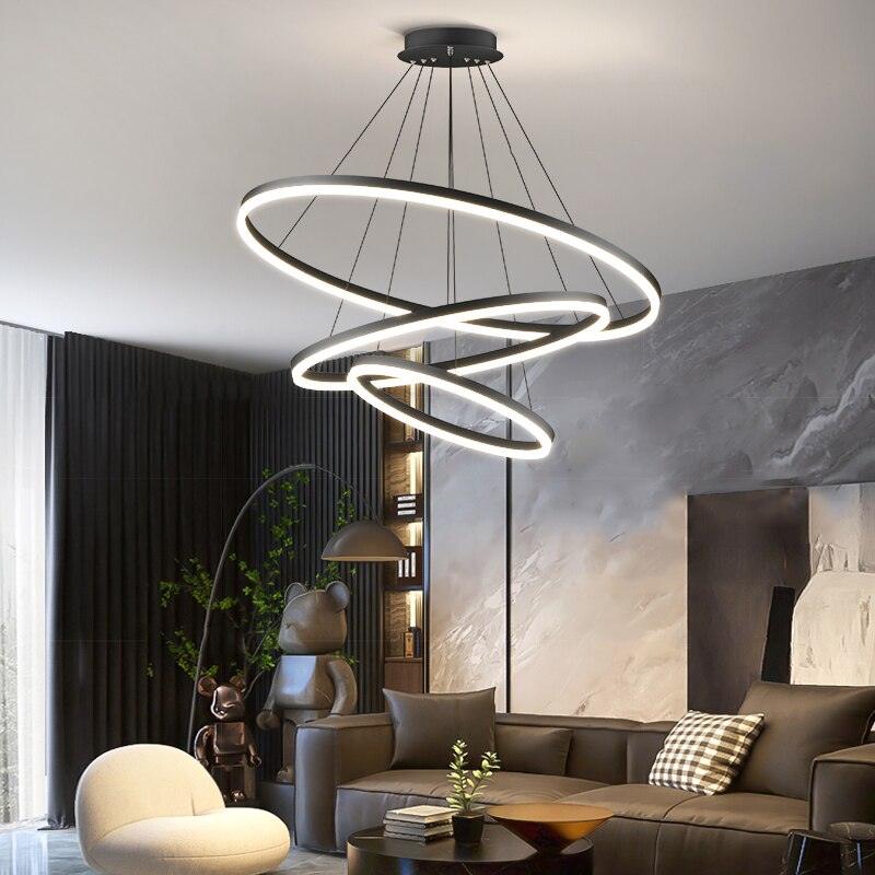 Mahsun - Chandelier with LED rings - Creating Coziness