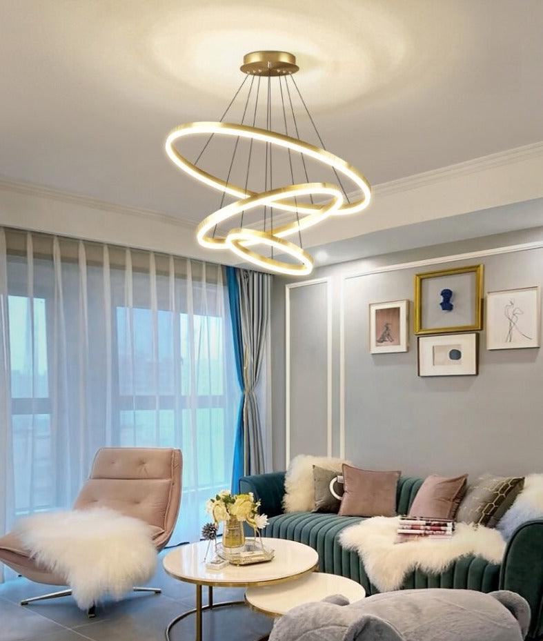 Mahsun - Chandelier with LED rings - Creating Coziness