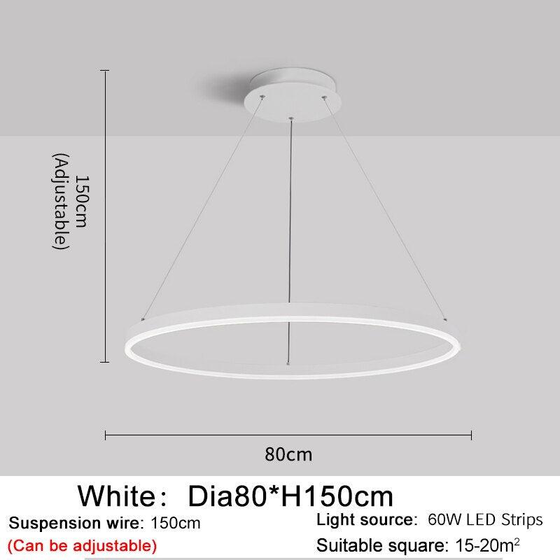 Mahsun - Chandelier with LED rings - Creating Coziness