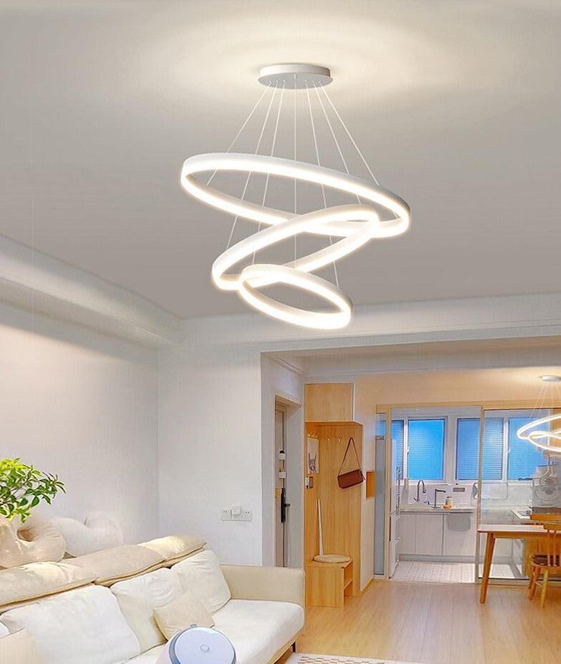 Mahsun - Chandelier with LED rings - Creating Coziness