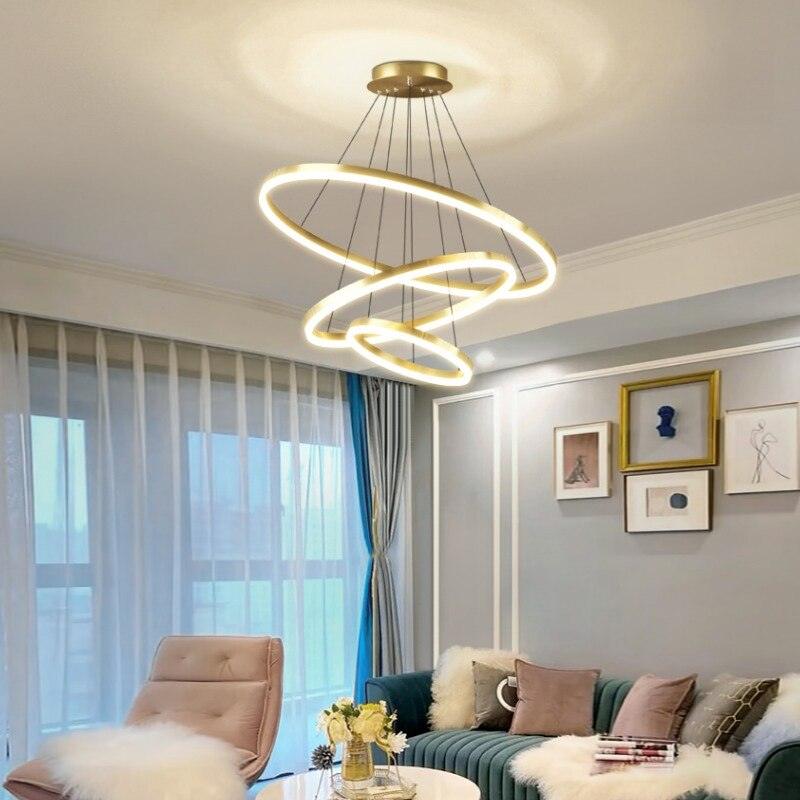 Mahsun - Chandelier with LED rings - Creating Coziness