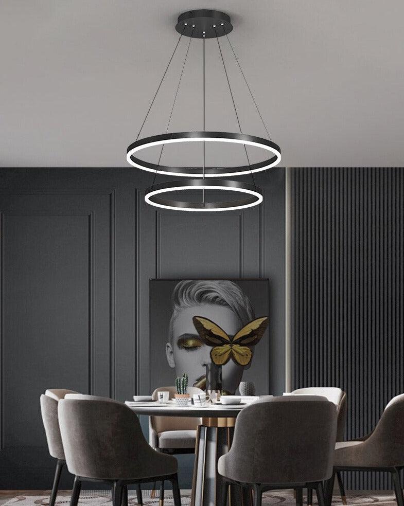 Mahsun - Chandelier with LED rings - Creating Coziness