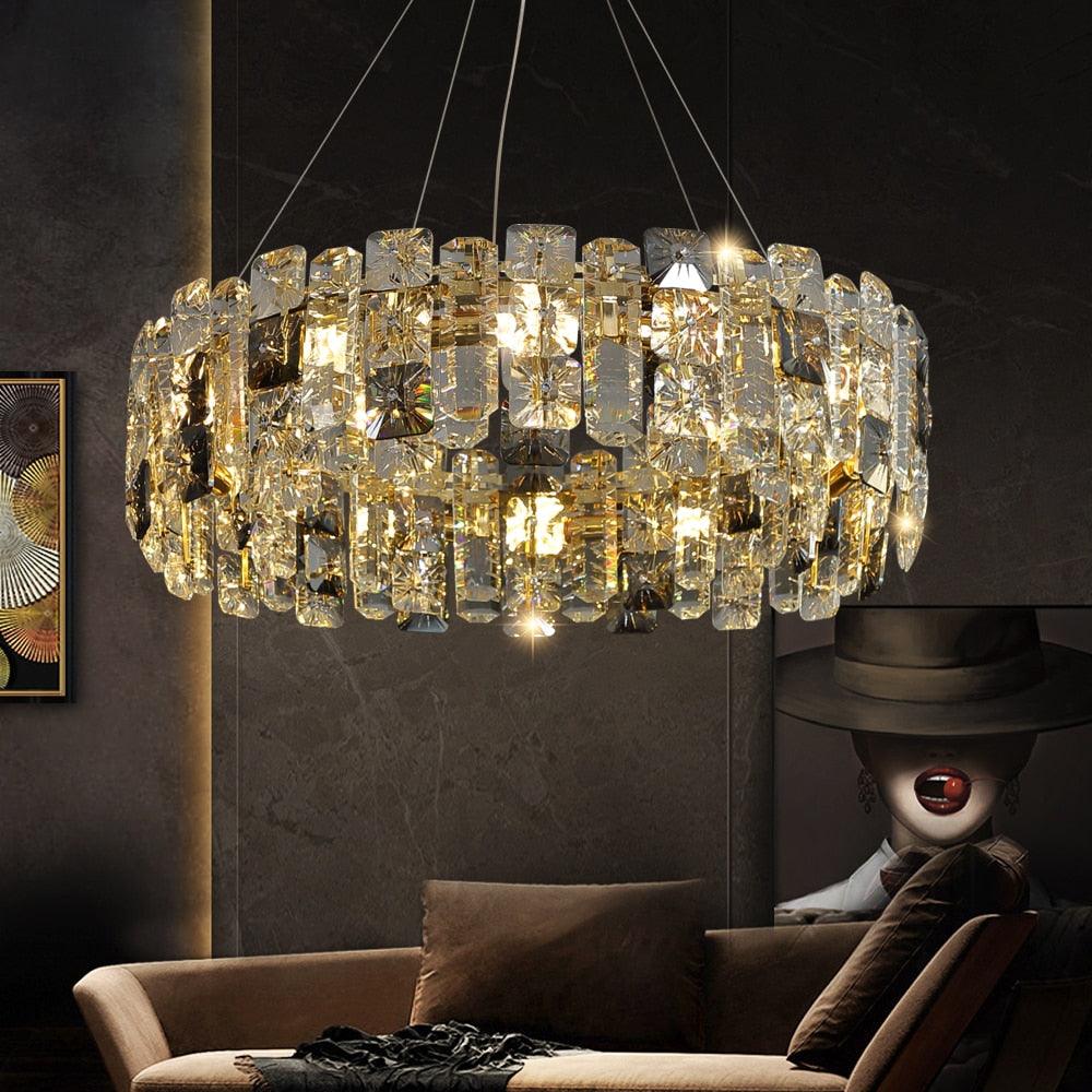 Meke Gold Crystal Chandelier - Creating Coziness