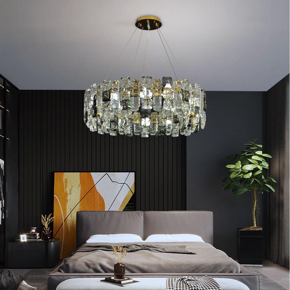 Meke Gold Crystal Chandelier - Creating Coziness