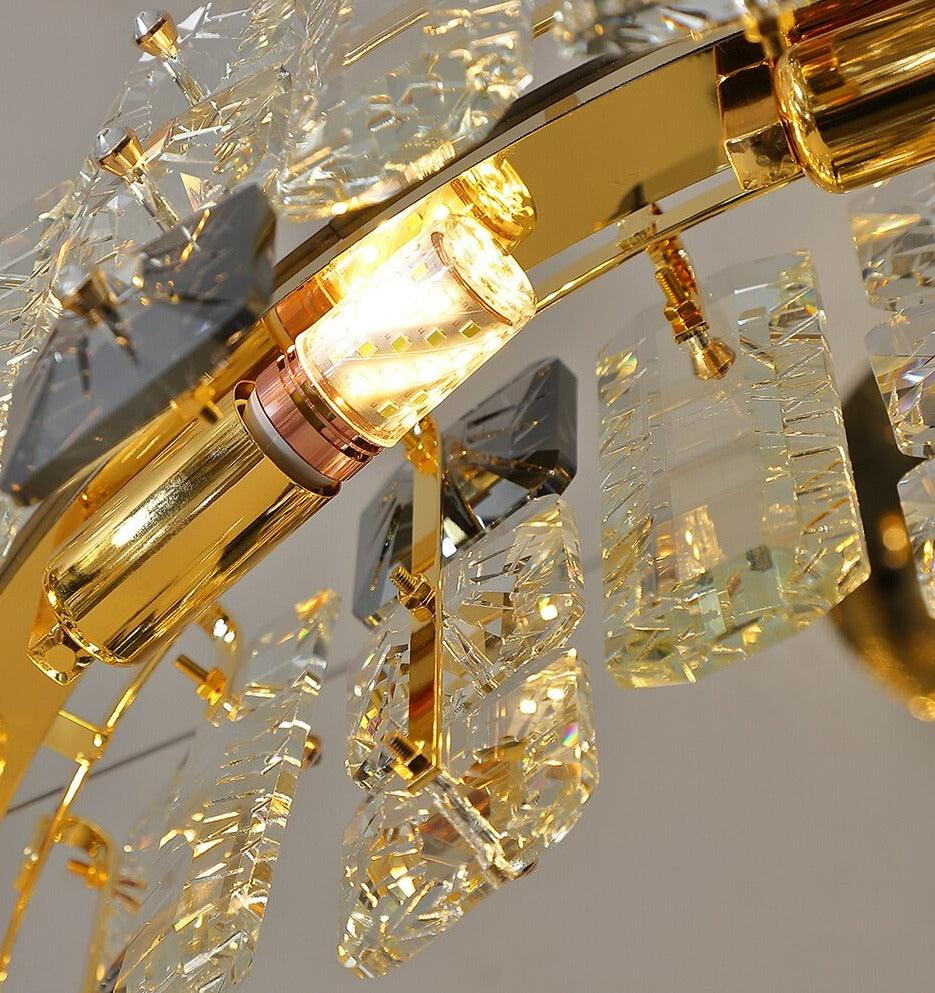 Meke Gold Crystal Chandelier - Creating Coziness