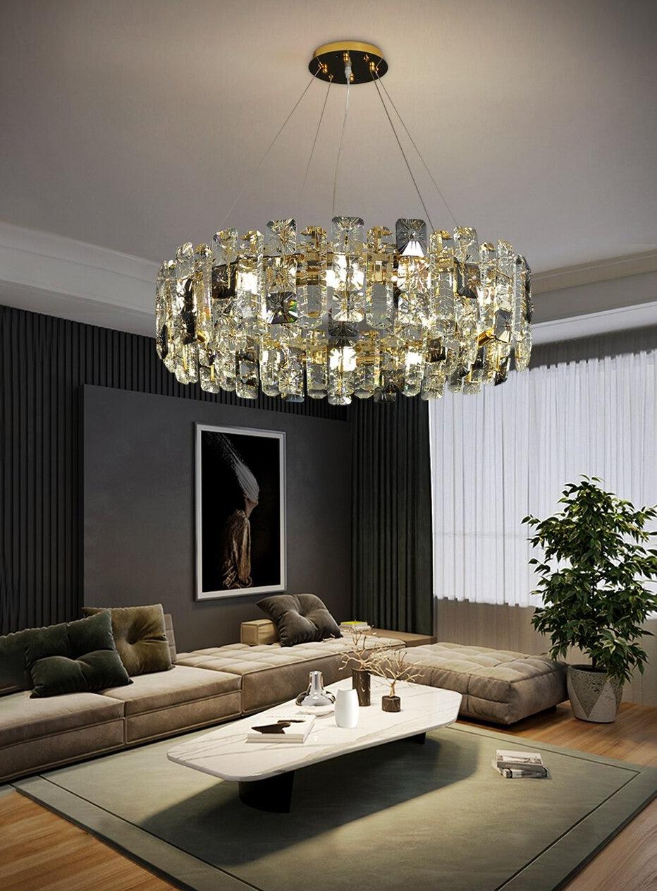 Meke Gold Crystal Chandelier - Creating Coziness