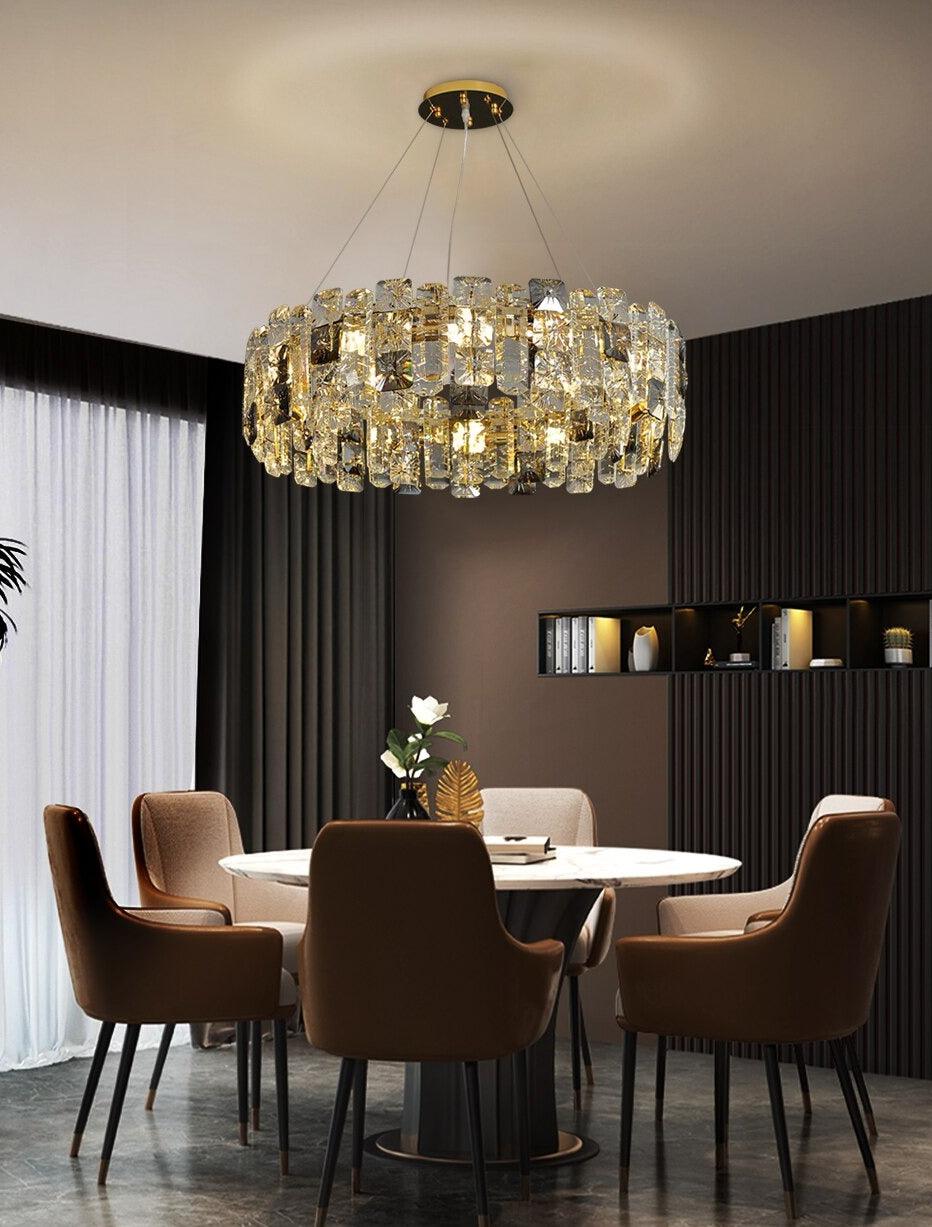 Meke Gold Crystal Chandelier - Creating Coziness