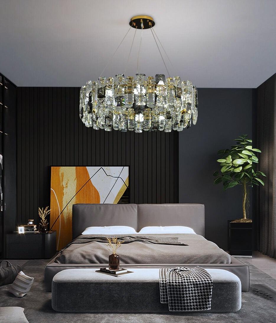 Meke Gold Crystal Chandelier - Creating Coziness