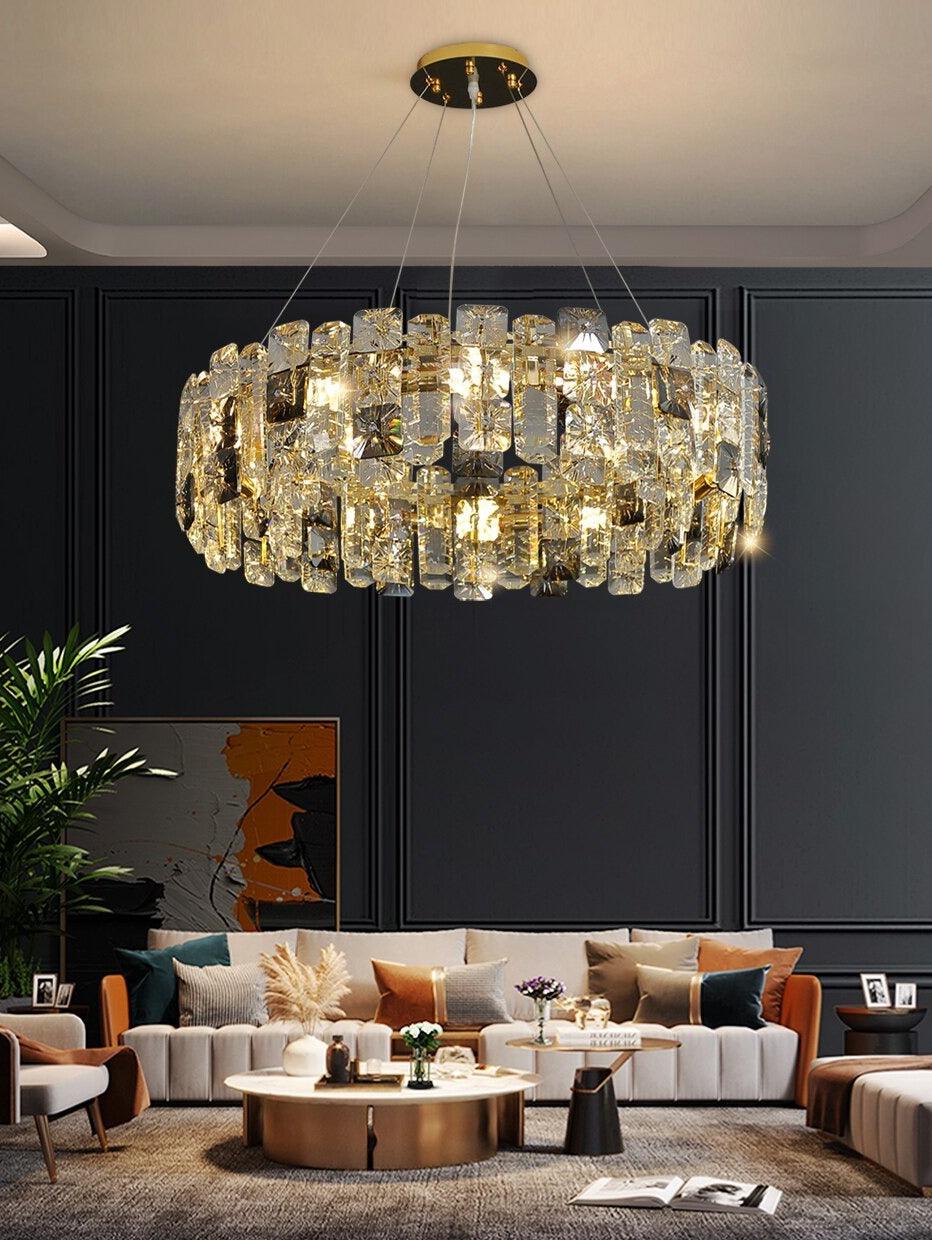 Meke Gold Crystal Chandelier - Creating Coziness