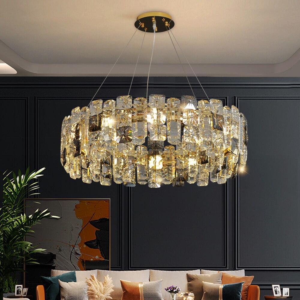 Meke Gold Crystal Chandelier - Creating Coziness