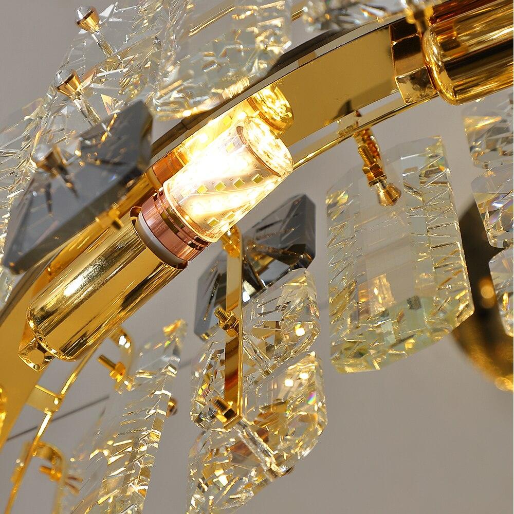 Meke Gold Crystal Chandelier - Creating Coziness