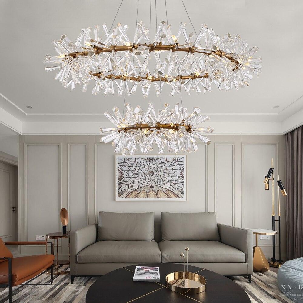 Mira Crystal Ring Chandelier - Creating Coziness