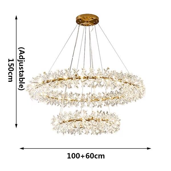 Mira Crystal Ring Chandelier - Creating Coziness