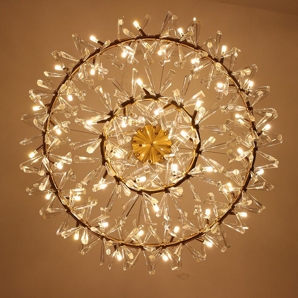 Mira Crystal Ring Chandelier - Creating Coziness